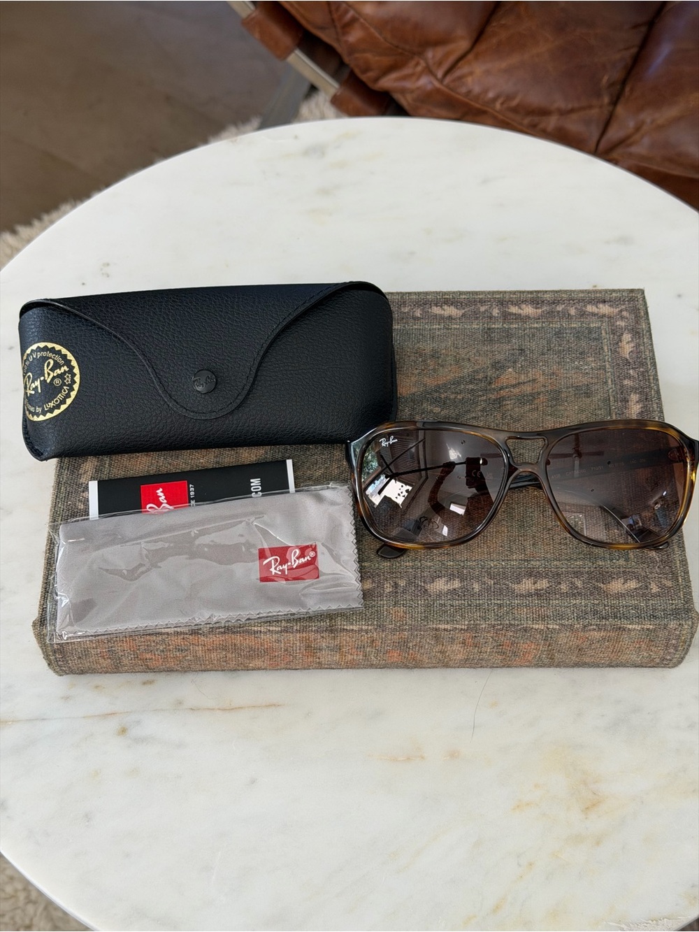 Ray-Ban Tortoise Frame Sunglasses with Brown Lenses - Picture 8 of 12
